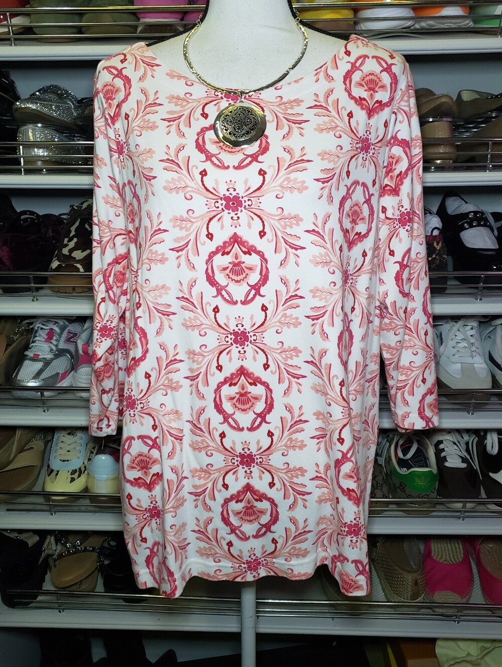 Croft & Barrow Damask Print Tunic
